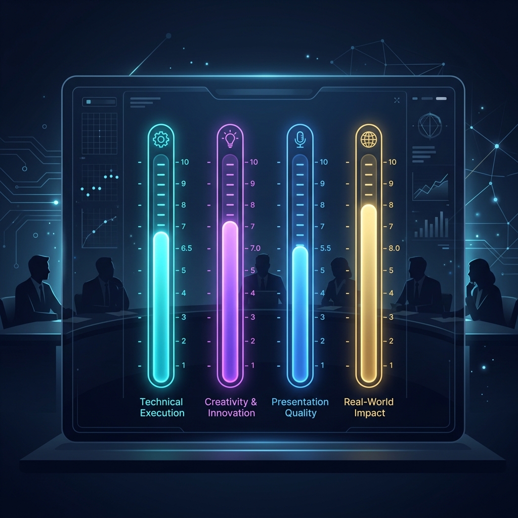 Expert evaluation scoring dashboard with 4 criteria